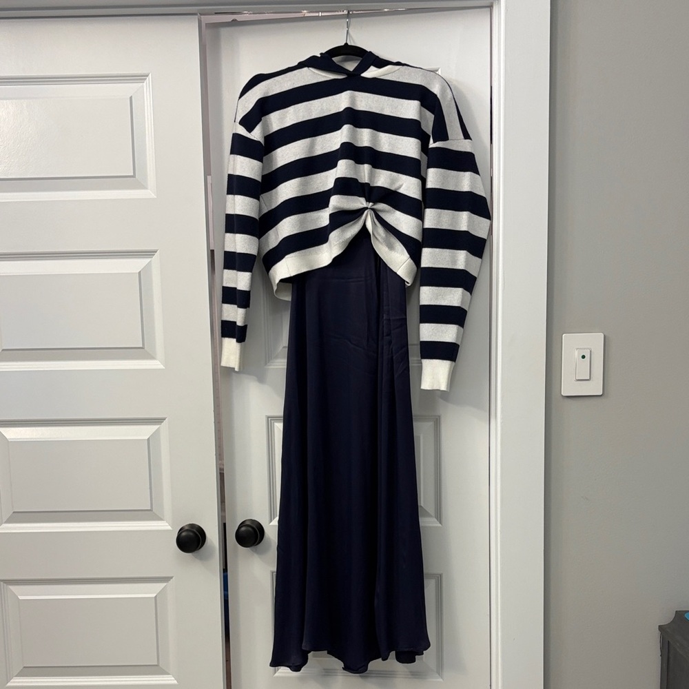 Navy Blue Anthropologie Twofer Dress and Top - Picture 3 of 10